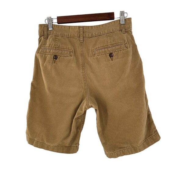Faded Glory Mens Khaki Casual Cotton Shorts Size 28 chino summer Preppy Beige - Picture 5 of 9